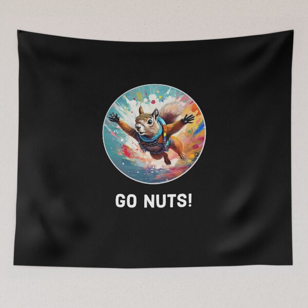 Item preview, Go Nuts Skydiving Squirrel  designed and sold by Boxing Kangaroo Retail Company.