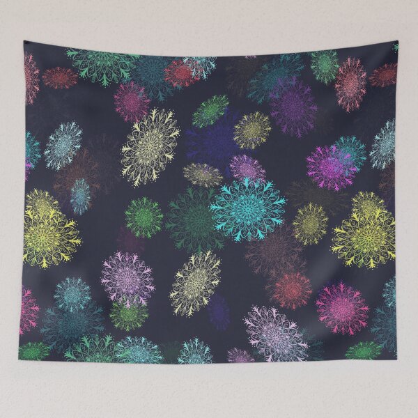 Item preview, Mandala Rustic -Floating / Dark blue -colourful designed and sold by Studio Variatio.