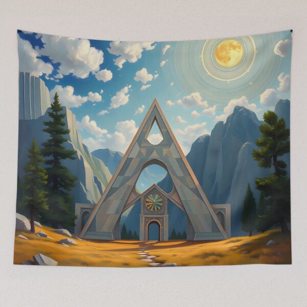 Item preview, Arcadian Gateway - Mystical Monument in the Mountains designed and sold by ArtPrintsUSA.