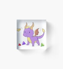 Bloque acrílico Spyro, el dragón y las gemas