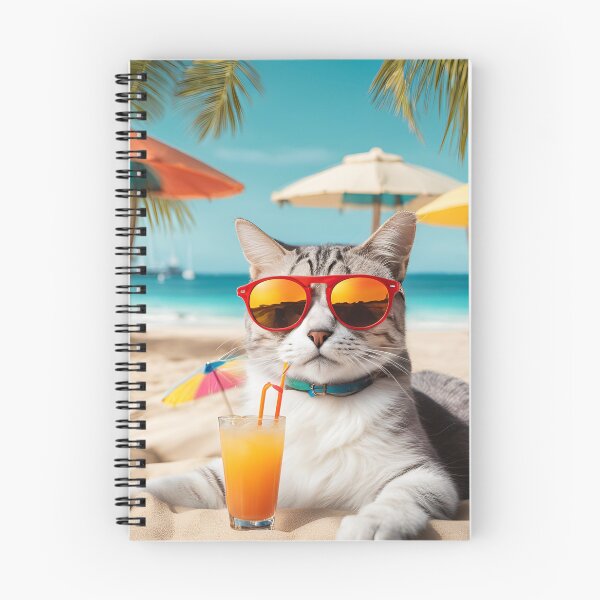 Item preview, Chill Cat on the Beach designed and sold by MarCreativArt.