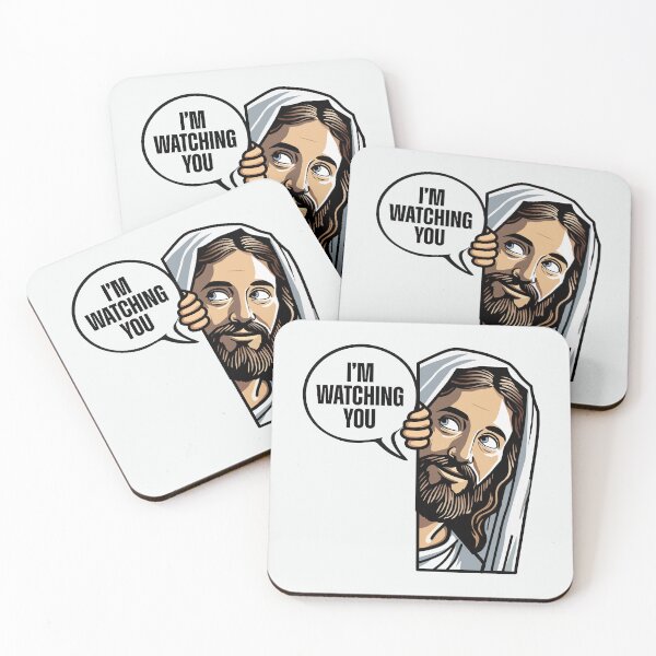 Item preview, I'm Watching You Jesus Peeking Funny Christian designed and sold by Lillyamstronger.