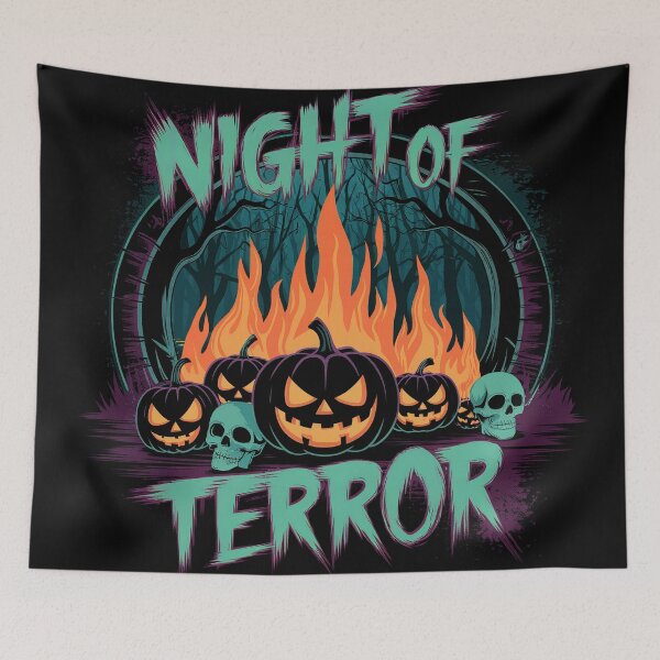 Item preview, Halloween Night of Terror Pumpkin Art designed and sold by TrPatternLab.