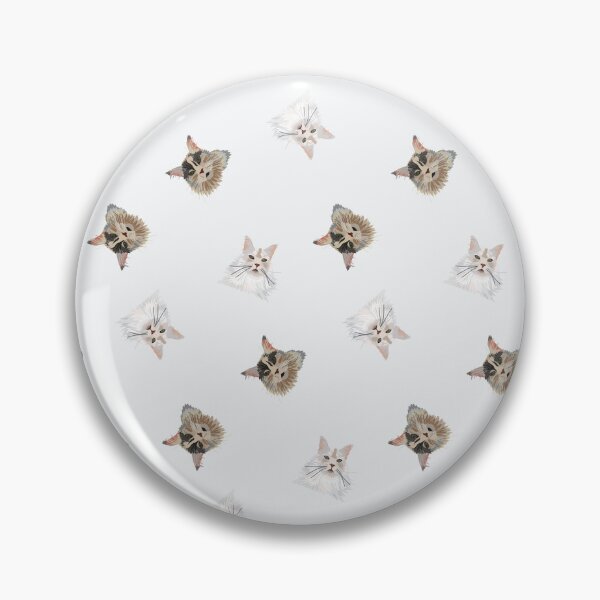 Item preview, Main Coon Shine - multi directional cat heads grey background designed and sold by BrendaWaldekker.