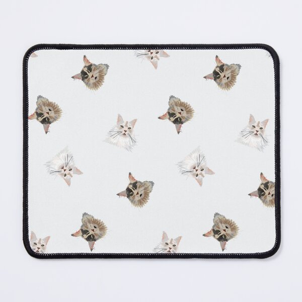 Item preview, Main Coon Shine - multi directional cat heads grey background designed and sold by BrendaWaldekker.