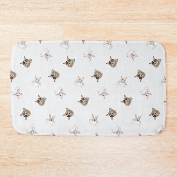 Item preview, Main Coon Shine - multi directional cat heads grey background designed and sold by BrendaWaldekker.