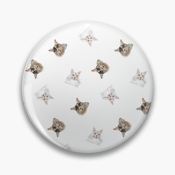 Item preview, Main Coon Shine - multi directional cat heads white background designed and sold by BrendaWaldekker.