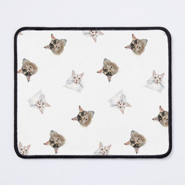 Item preview, Main Coon Shine - multi directional cat heads white background designed and sold by BrendaWaldekker.