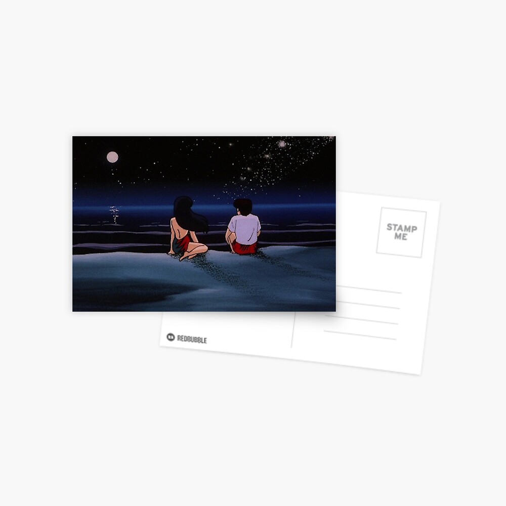 Anime Aesthetic Couple Greeting Card By Megtupper Redbubble