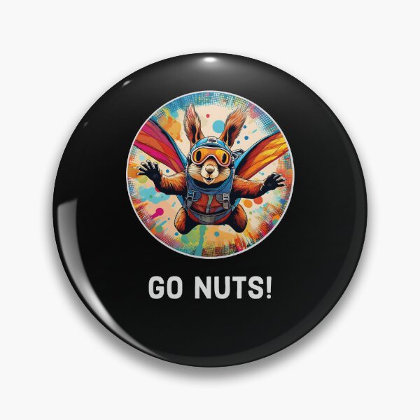 Artikelvorschau, Go Nuts Fallschirmspringen Eichhörnchen entworfen und verkauft von Boxing Kangaroo Retail Company.