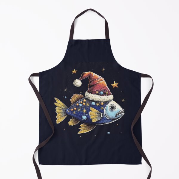 Item preview, Whimsical Holiday Splash: A Festive Fish in a Santa Hat designed and sold by Farid1Shop.