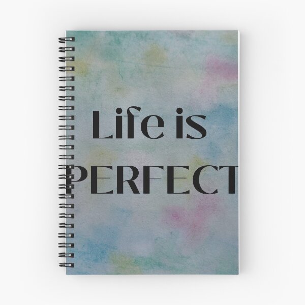 Item preview, Phrase "life is perfect" with watercolor background designed and sold by NaturaFotos.