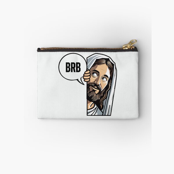 Item preview, BRB Be Right Back Jesus Peeking Christian Humor designed and sold by Lillyamstronger.
