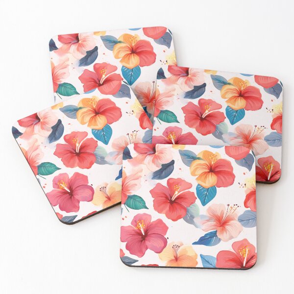 Item preview, Vibrant Red Hibiscus Watercolor Pattern designed and sold by Kevin Luckham.