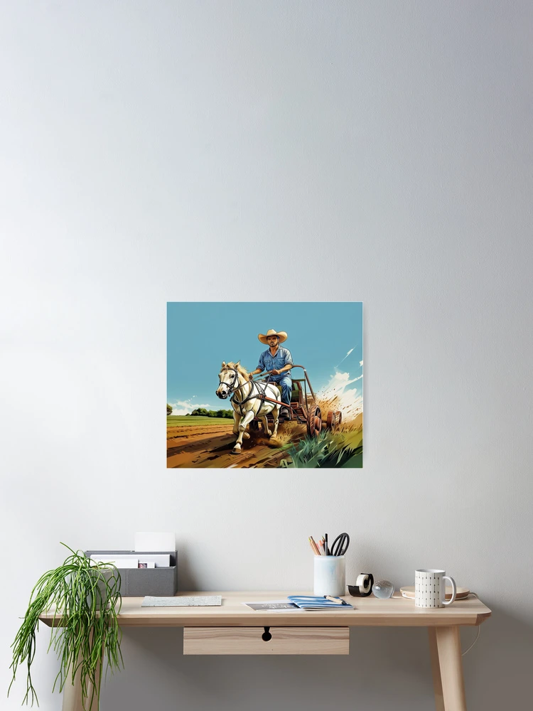 Thumbnail 2 of 3, Poster, Cheval designed and sold by Collection de trésors .