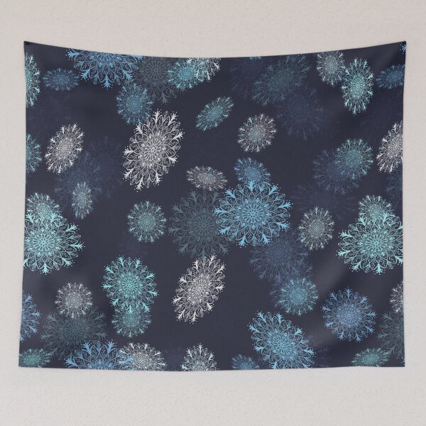 Item preview, Mandala Rustic -Floating / Dark blue -light blues designed and sold by Studio Variatio.