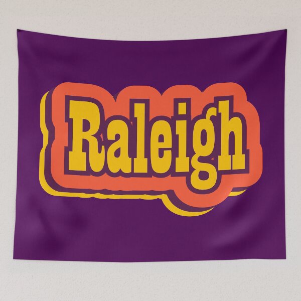 Item preview, Raleigh, North Carolina Retro Typography designed and sold by ArtNoveltee.