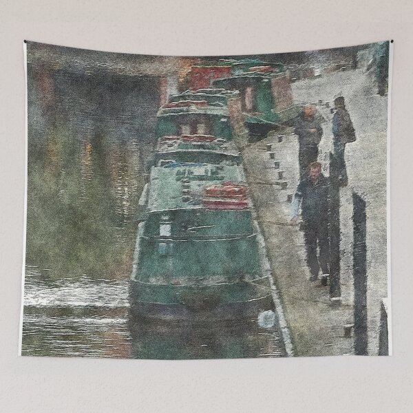 Item preview, Row of holiday narrowboats in Gas Street Basin designed and sold by designbywhacky.