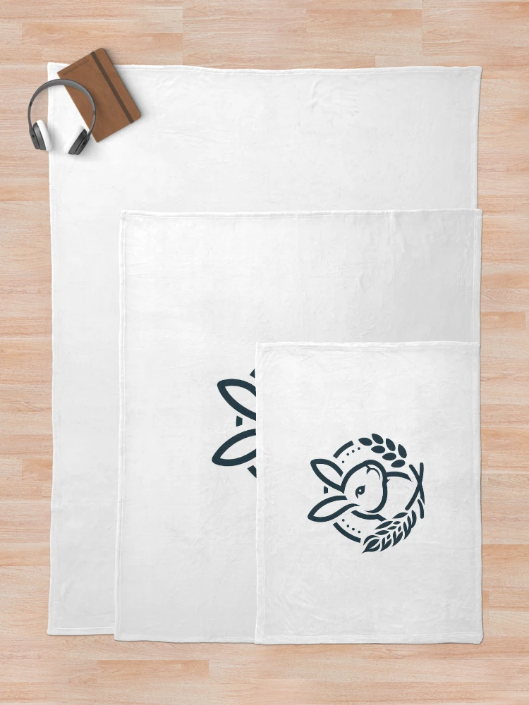 Thumbnail 5 of 6, Throw Blanket, Go Rabbit Go Rabbit designed and sold by vectorillus.