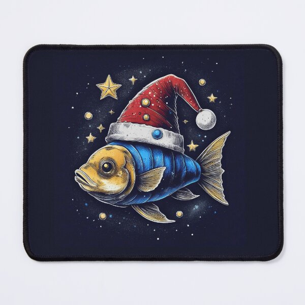 Item preview, Festive Fin-tastic: A Whimsical Fish in a Santa Hat designed and sold by Farid1Shop.