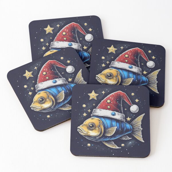 Item preview, Festive Fin-tastic: A Whimsical Fish in a Santa Hat designed and sold by Farid1Shop.