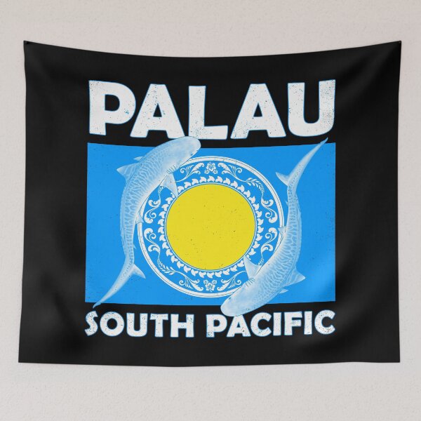 Item preview, tiger shark Palau South Pacific designed and sold by NicGrayGraphic.