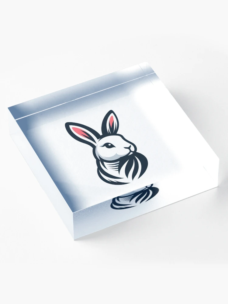 Thumbnail 4 of 5, Acrylic Block, Go Rabbit Go Rabbit designed and sold by vectorillus.