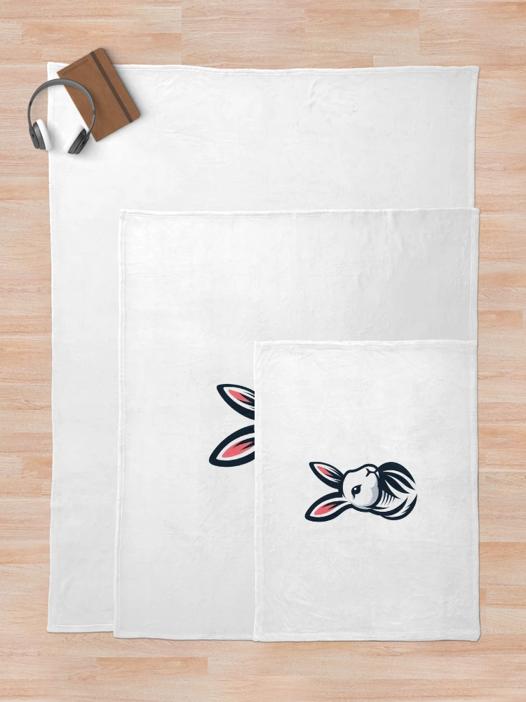 Thumbnail 5 of 6, Throw Blanket, Go Rabbit Go Rabbit designed and sold by vectorillus.
