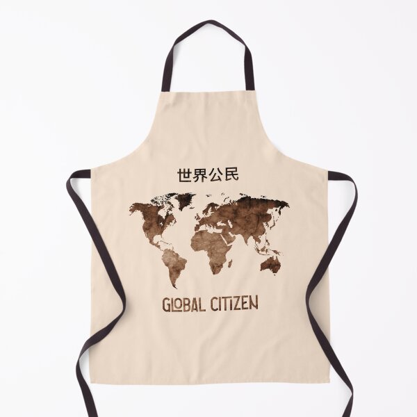 Item preview, Global citizen - Chinese logo - sepia world map  designed and sold by UKVanlife.