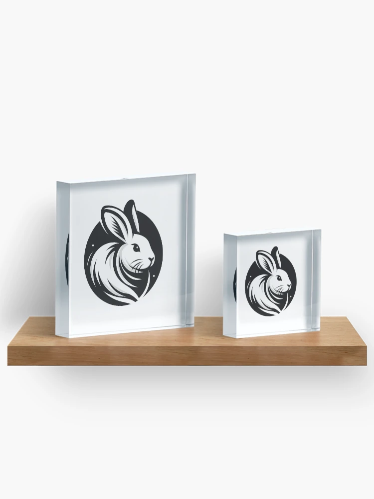 Thumbnail 3 of 5, Acrylic Block, Go Rabbit Go Rabbit designed and sold by vectorillus.