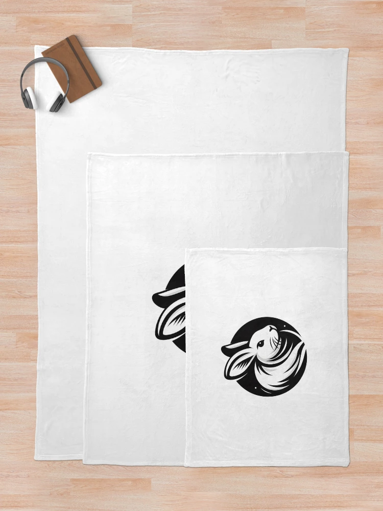 Thumbnail 5 of 6, Throw Blanket, Go Rabbit Go Rabbit designed and sold by vectorillus.
