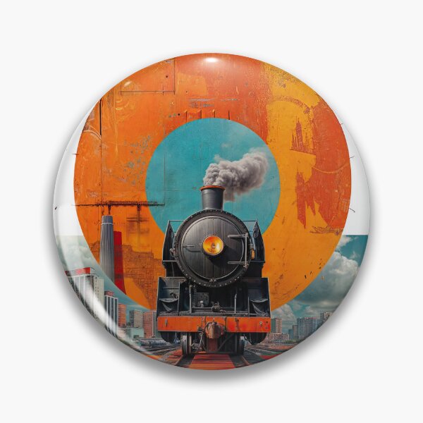 Item preview, Collage Wall Art T-shirt Design: VINTAGE LOCOMOTIVE designed and sold by ForeverPrintsOK.
