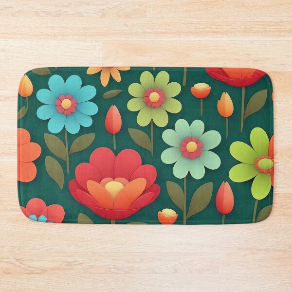 Item preview, Flowers on a green background pattern designed and sold by lalylaura.