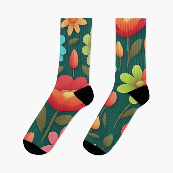 Item preview, Flowers on a green background pattern designed and sold by lalylaura.