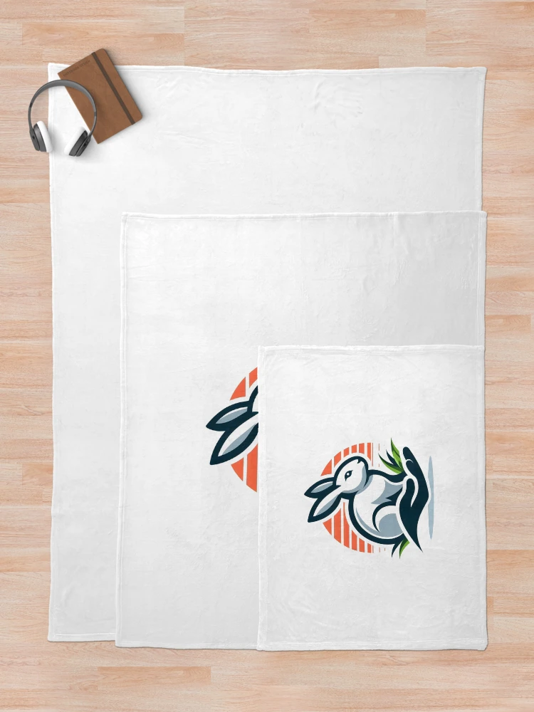Thumbnail 5 of 6, Throw Blanket, Go Rabbit Go Rabbit designed and sold by vectorillus.
