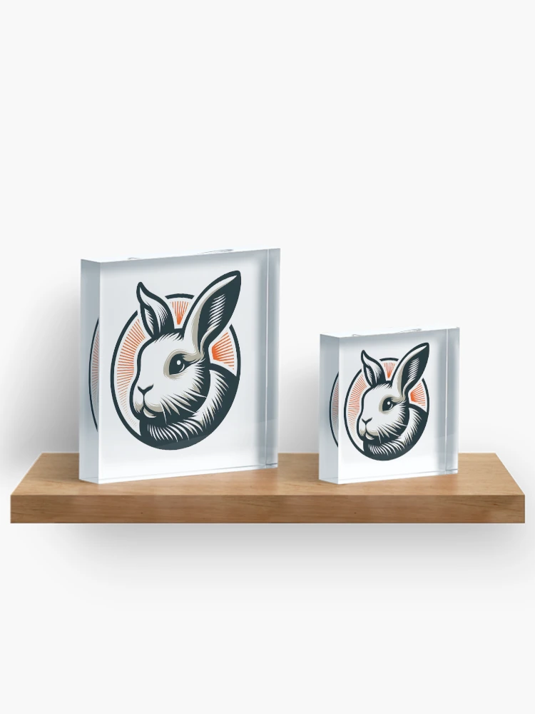 Thumbnail 3 of 5, Acrylic Block, Go Rabbit Go Rabbit designed and sold by vectorillus.
