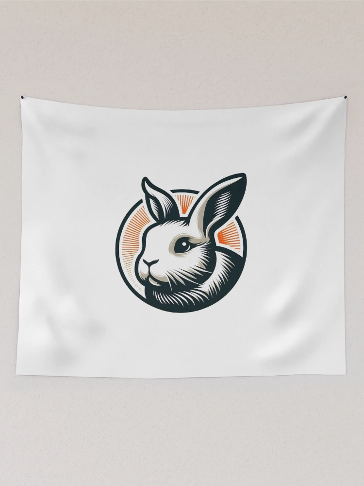 Thumbnail 2 of 3, Tapestry, Go Rabbit Go Rabbit designed and sold by vectorillus.