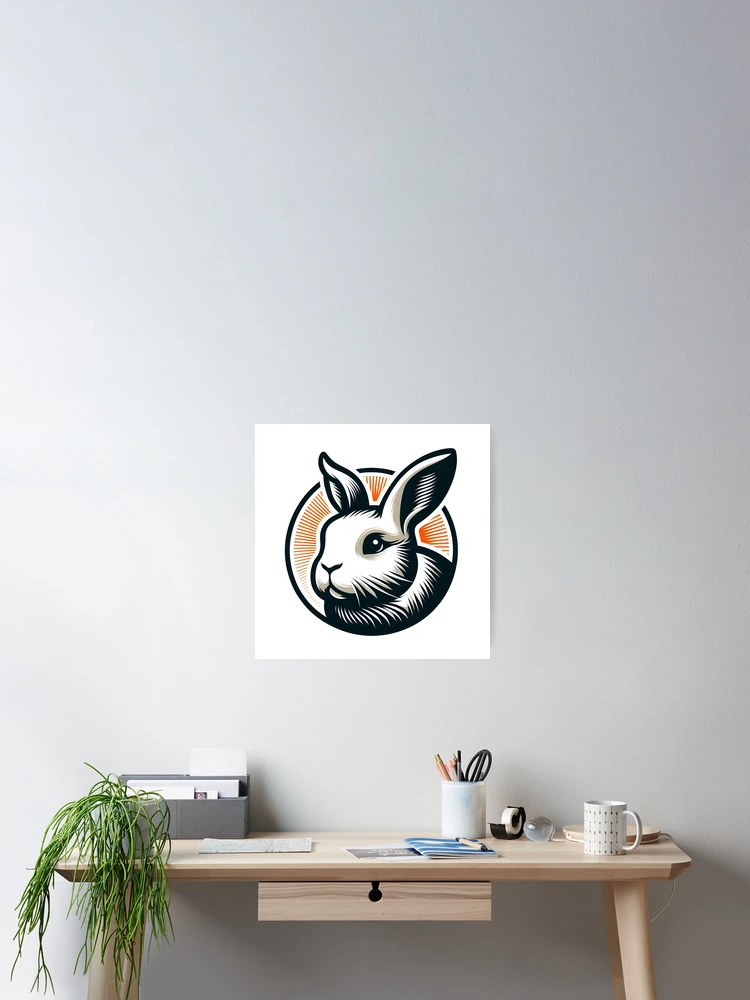 Thumbnail 2 of 3, Poster, Go Rabbit Go Rabbit designed and sold by vectorillus.