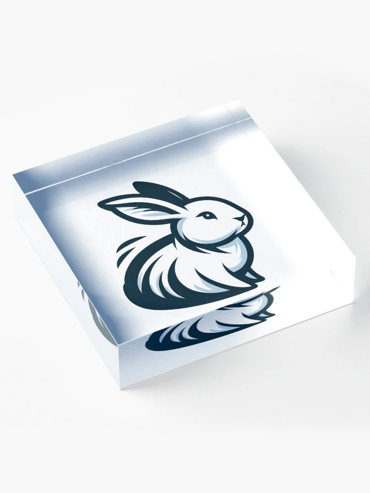 Thumbnail 4 of 5, Acrylic Block, Go Rabbit Go Rabbit designed and sold by vectorillus.