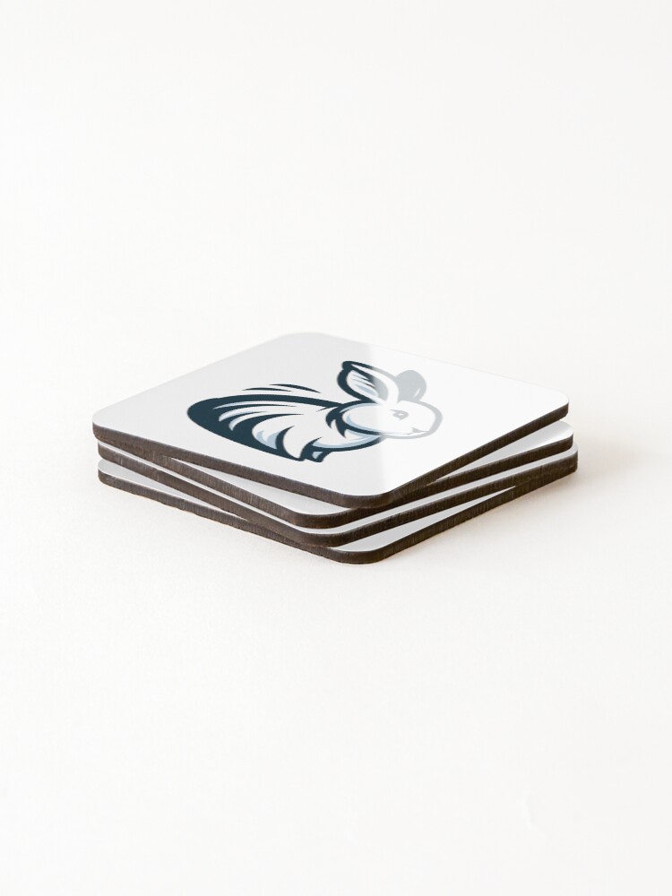 Thumbnail 4 of 5, Coasters (Set of 4), Go Rabbit Go Rabbit designed and sold by vectorillus.