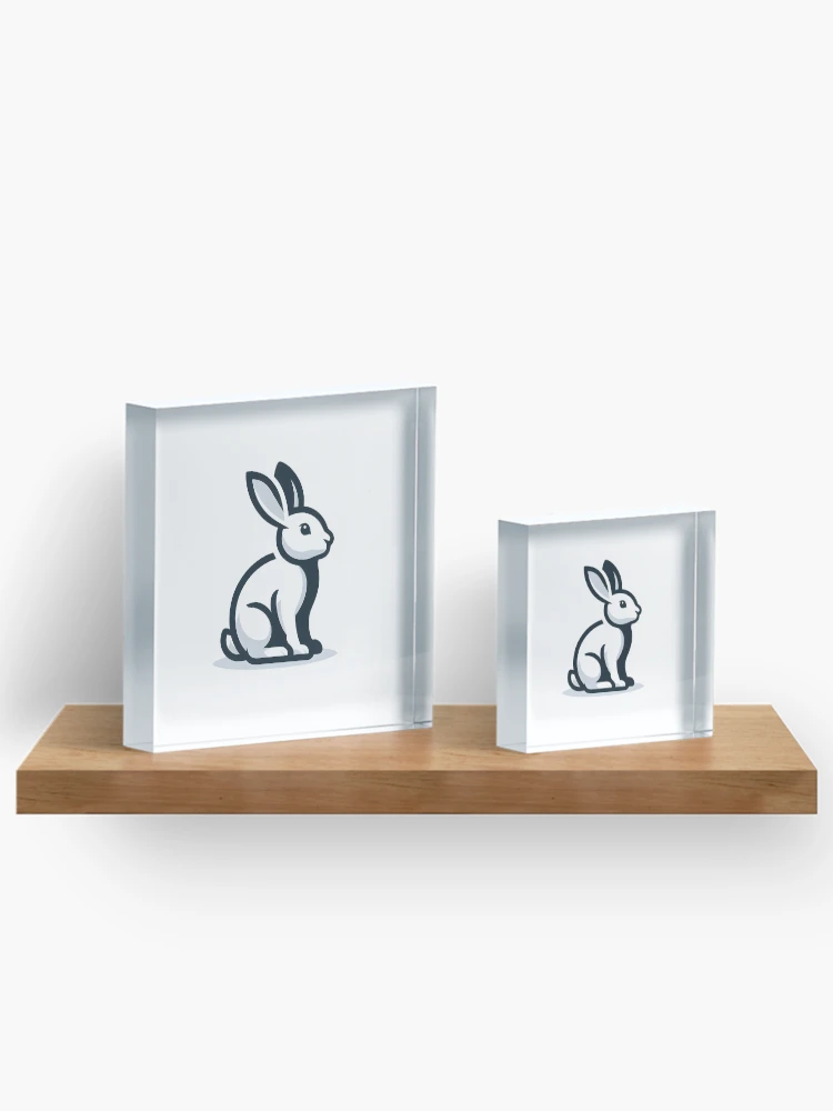 Thumbnail 3 of 5, Acrylic Block, Go Rabbit Go Rabbit designed and sold by vectorillus.