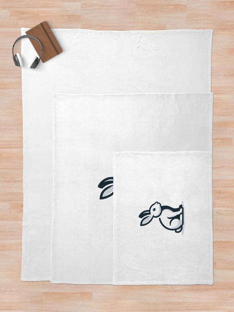 Thumbnail 5 of 6, Throw Blanket, Go Rabbit Go Rabbit designed and sold by vectorillus.