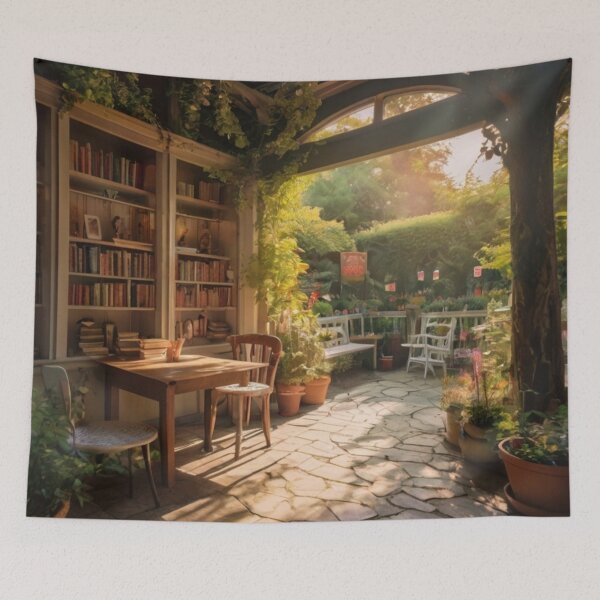 Item preview, The Enchanted Garden of the Cozy Bookshop designed and sold by BlareBlare.