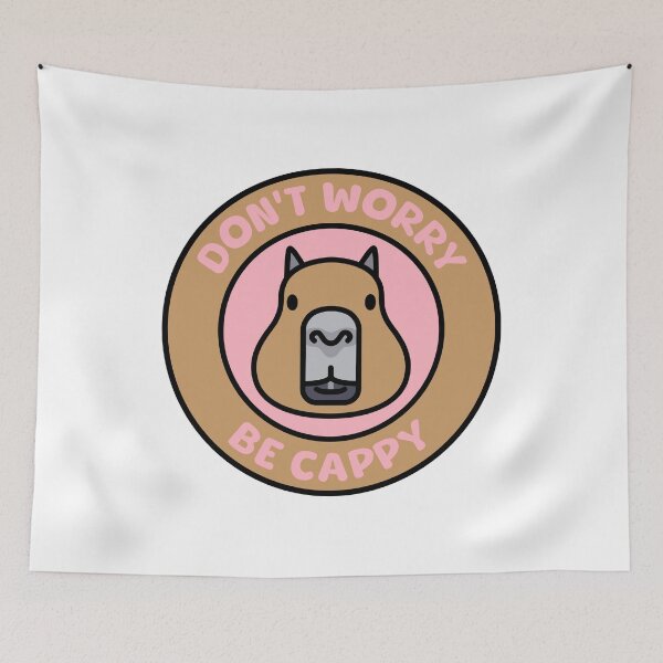 Item preview, Don't Worry Be Cappy! Cute Capybara designed and sold by PMCreative.