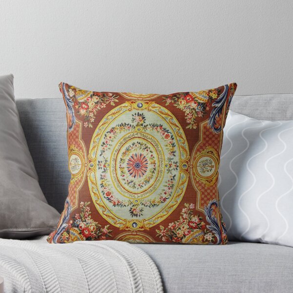 Item preview, French Aubusson Antique Rug designed and sold by Vicky Brago-Mitchell®.