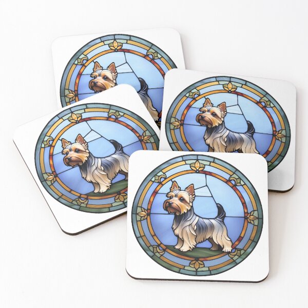 Item preview, Stained Glass Silky Terrier Dog designed and sold by ArthousePromos.
