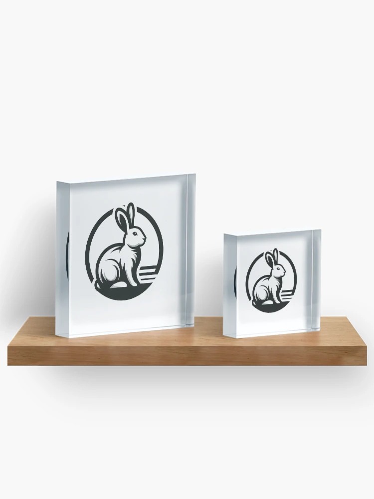 Thumbnail 3 of 5, Acrylic Block, Go Rabbit Go Rabbit designed and sold by vectorillus.