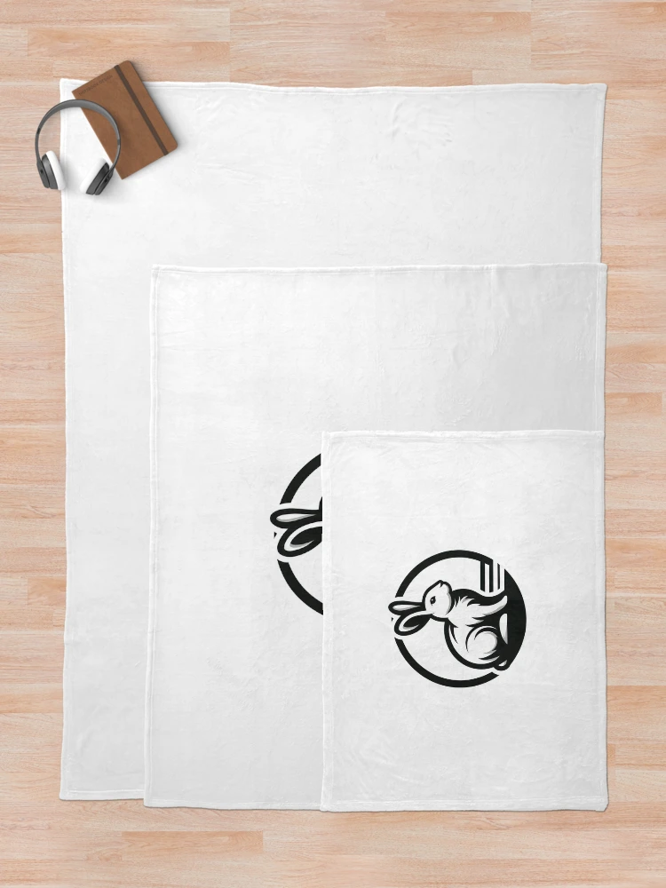 Thumbnail 5 of 6, Throw Blanket, Go Rabbit Go Rabbit designed and sold by vectorillus.