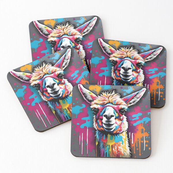 Item preview, Llama with splatters designed and sold by lalylaura.