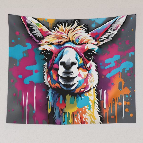 Item preview, Llama with splatters designed and sold by lalylaura.